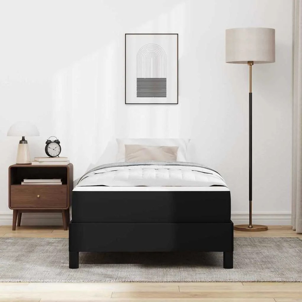 Cama Outros Preto 100 x 200 cm Couro sintético