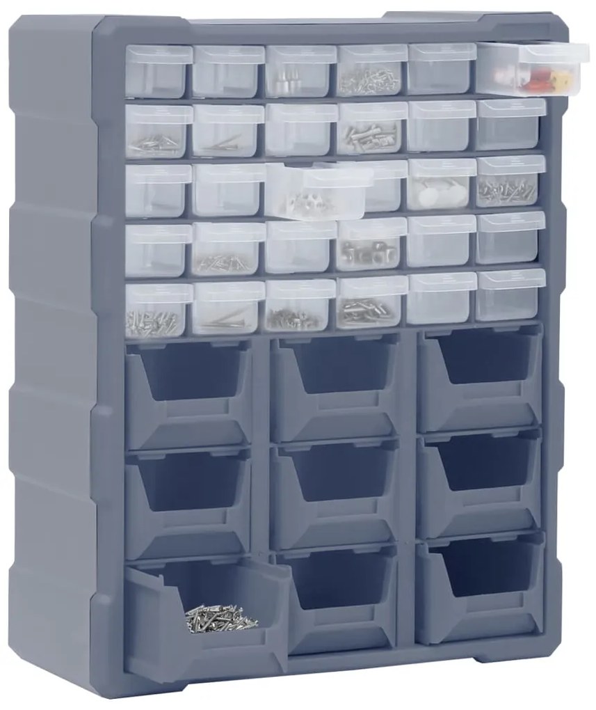 Caixa organizadora com 39 gavetas 38x16x47 cm
