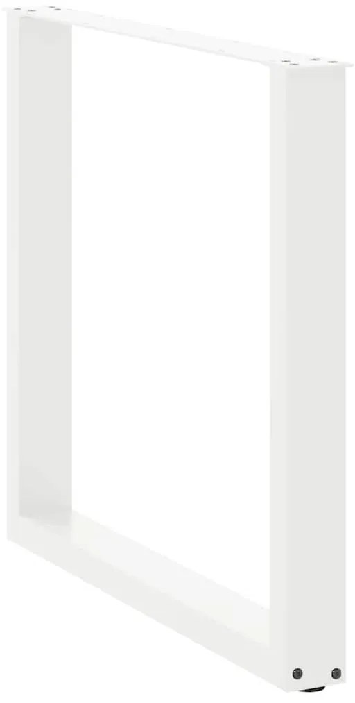 Pés para mesa de jantar em formato de U, 3 peças, branco, 80x (72-73)