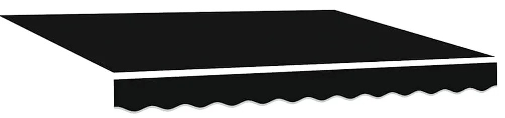Toldo Retrátil Manual com LED Preto 350x250 cm