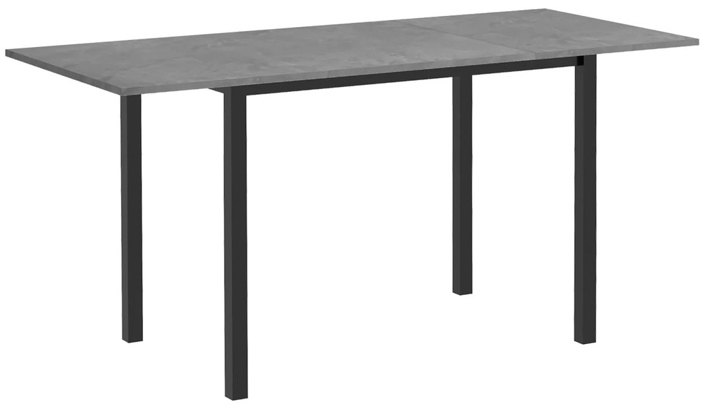 HOMCOM Mesa de Jantar Mesa de Cozinha Extensível para 6 Pessoas 160x70 cm Cinza Escuro | Aosom Portugal