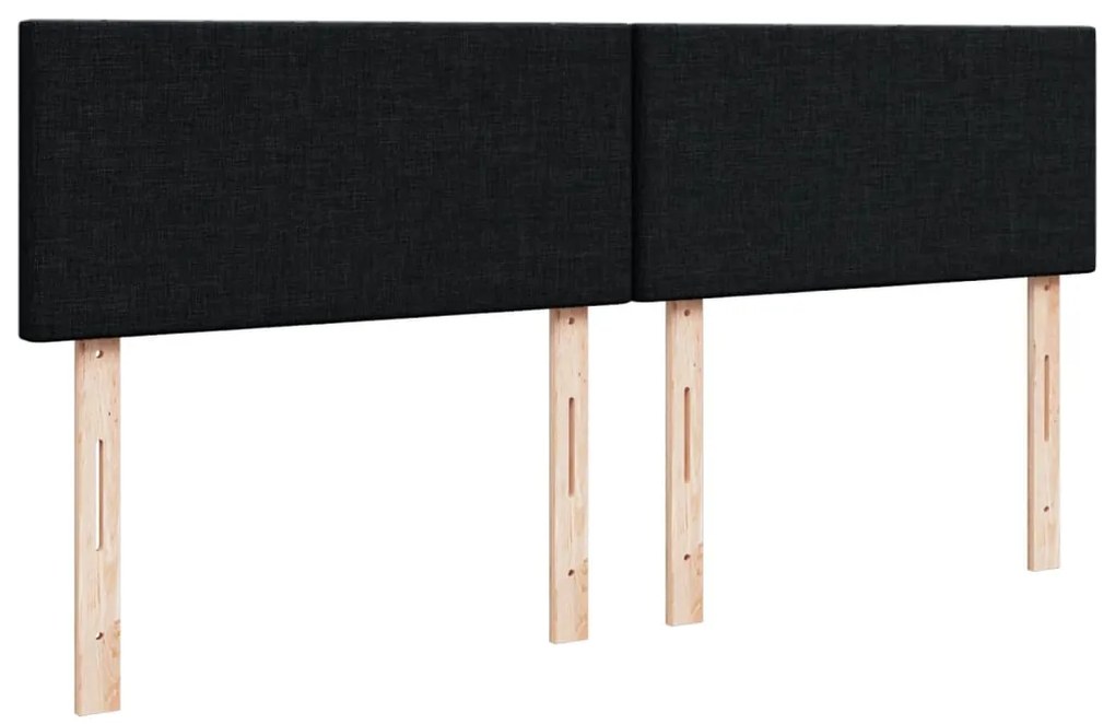 Cama com molas/colchão 180x200 cm tecido preto