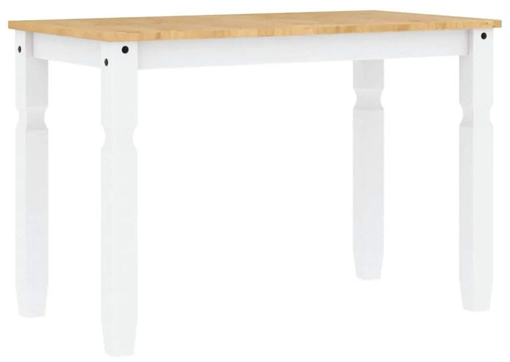 5 pcs conjunto de jantar Panama madeira pinho maciça branco