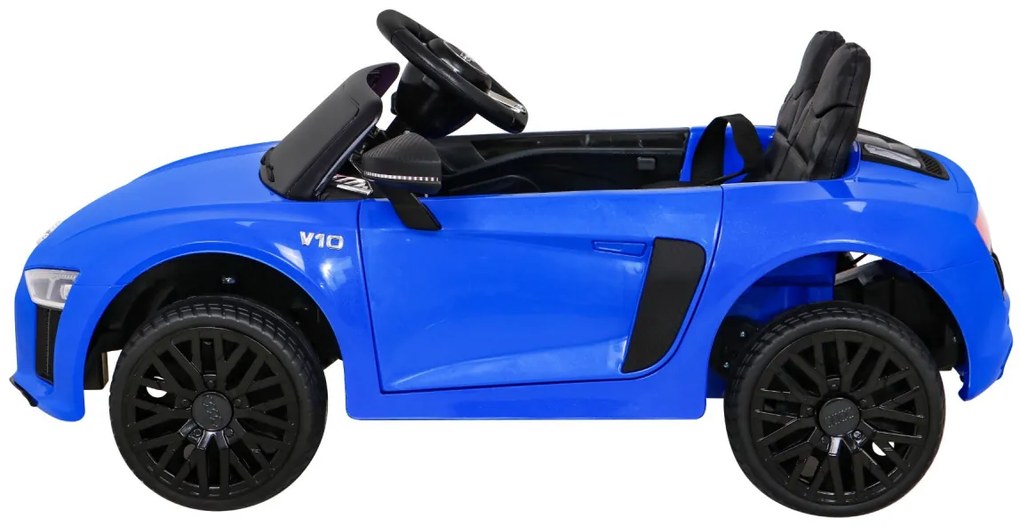 Carro elétrico para Crianças 12V Audi R8 Rodas de EVA, Assento de couro Azul