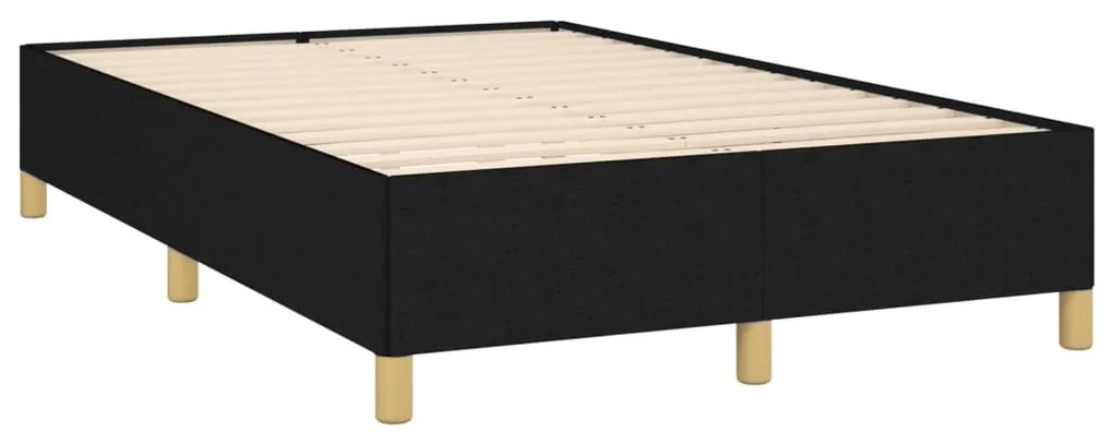 Cama boxspring com colchão 120x190 cm tecido preto