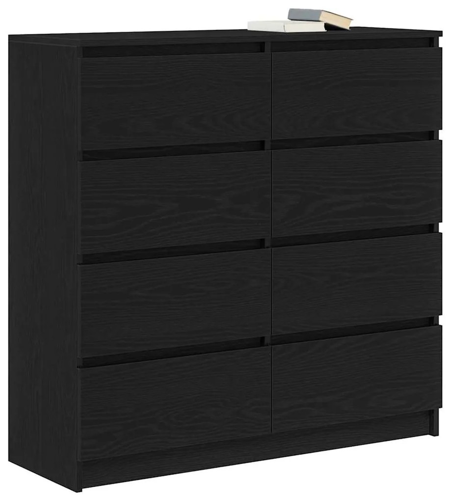 Aparador 100x35x99 cm derivados de madeira carvalho preto