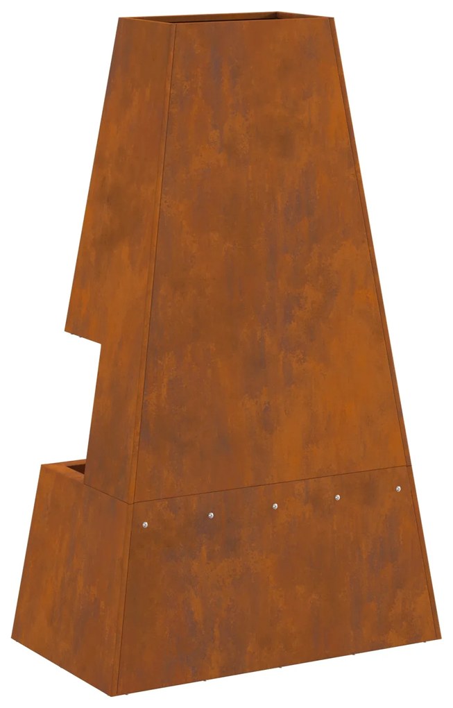 Fogão a lenha vidaXL com armazenamento de toras 60x35x100 cm em aço re
