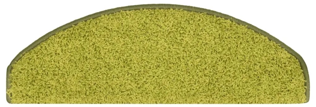Tapete/carpete para degraus 15 pcs 65x21x4 cm verde
