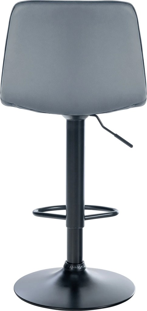 Conjunto de 2 bancos de bar Lex em couro sintético cinzento