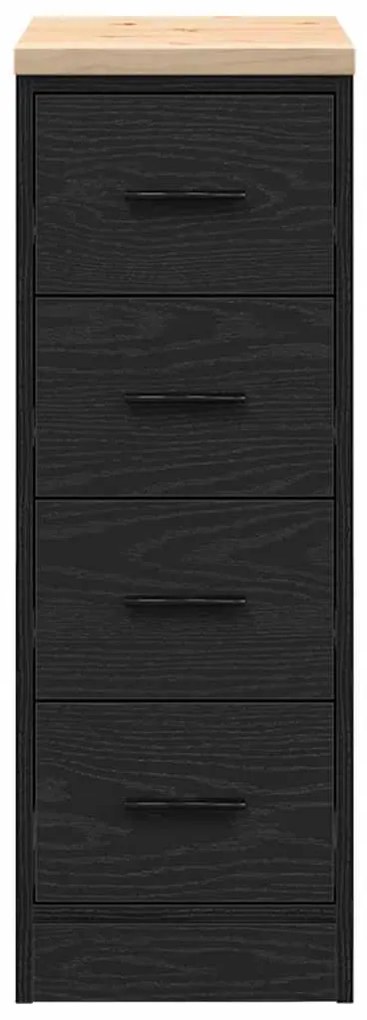 Armário de arrumação de garagem Preto 30x51x85 cm