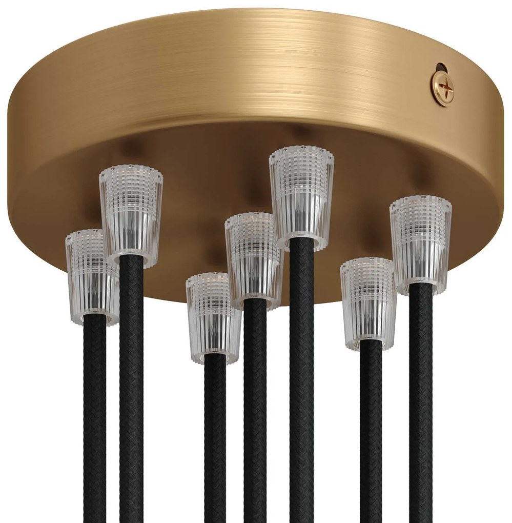 Florão em metal - 7 saídas - Conical / Bronze escovado
