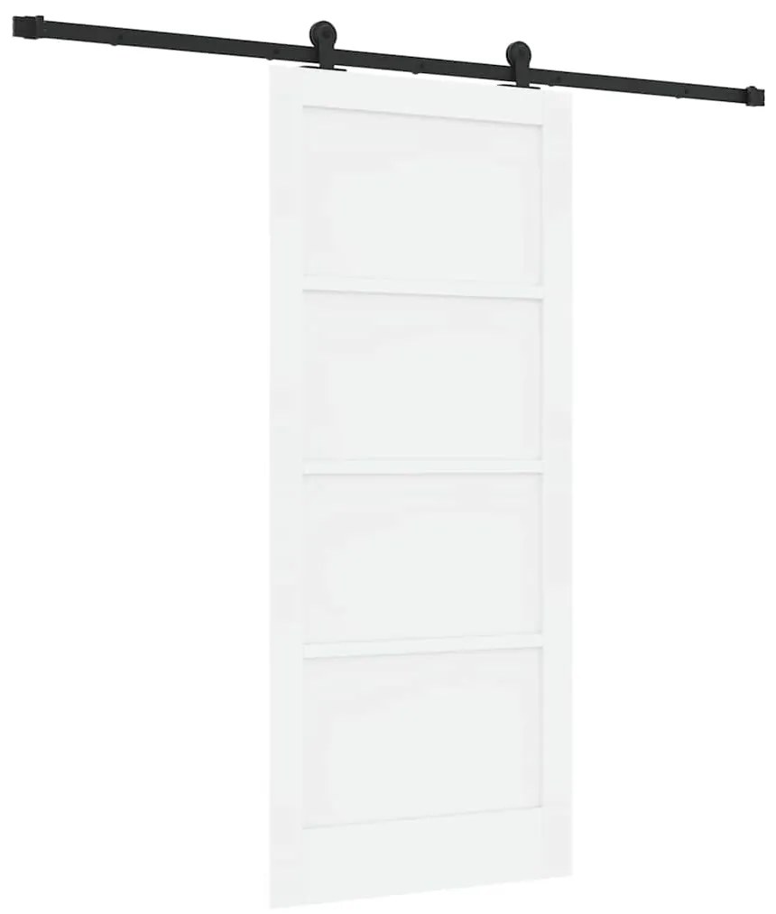 Porta Deslizante vidaXL com Kit de Ferragens 'ORKDAL'Branca de Madeira