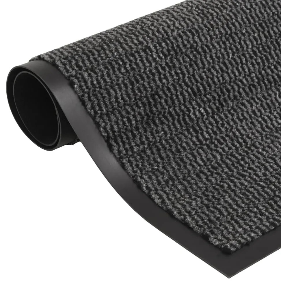 132710 vidaXL Tapete controlo de pó retangular tufado 80x120 cm antracite