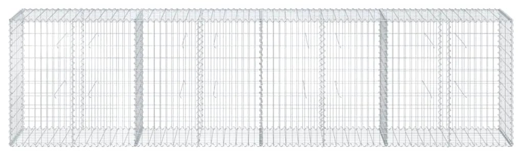 Cesto gabião com cobertura 400x50x100 cm ferro galvanizado