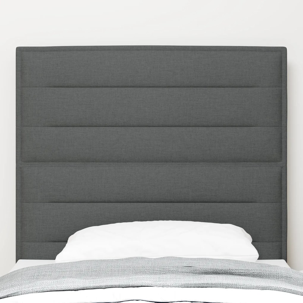 Cabeceira Design Linhas Cinza Escuro 80 cm Tecido