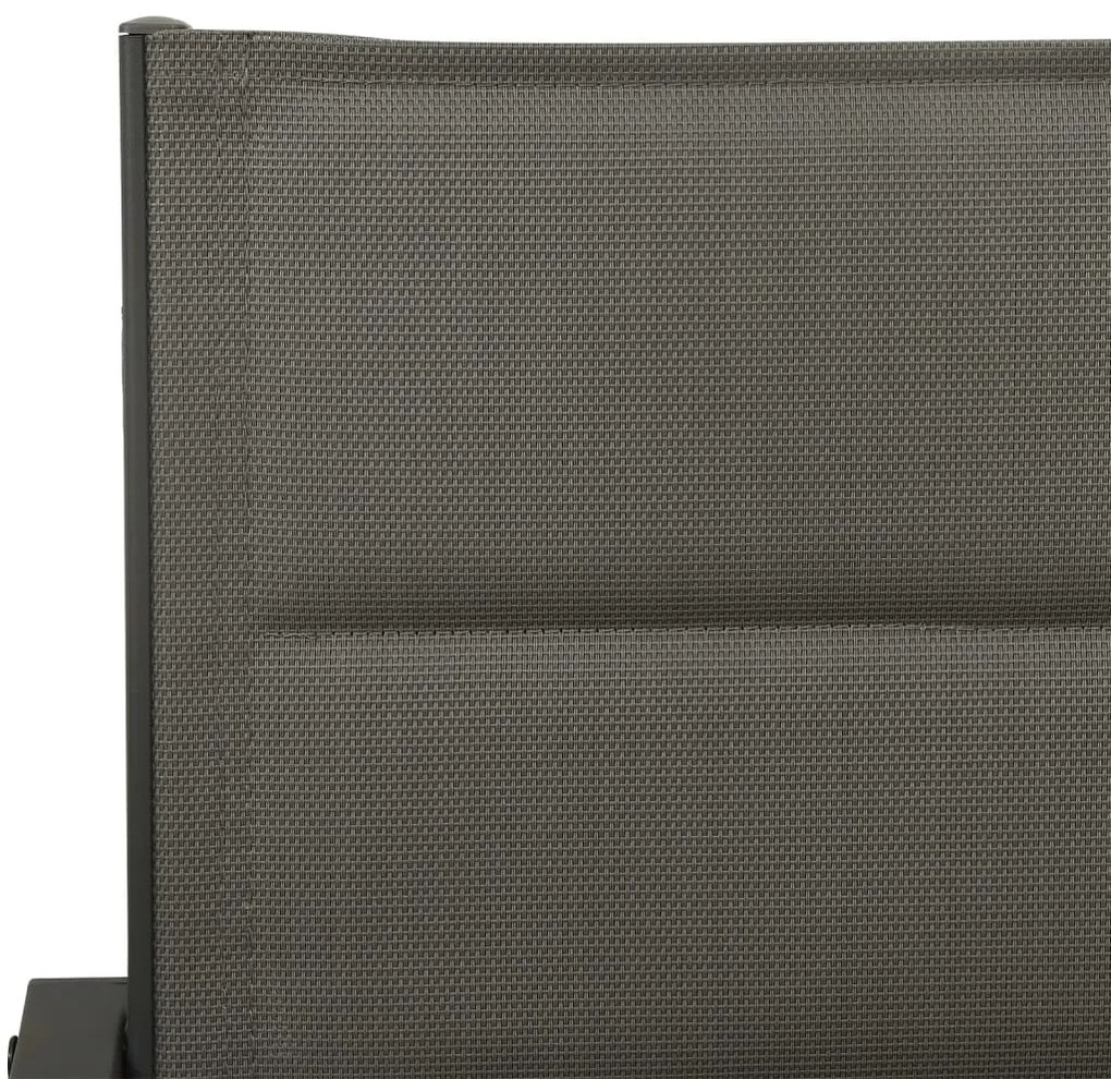 3 pcs conjunto de jantar para jardim aço e textilene preto