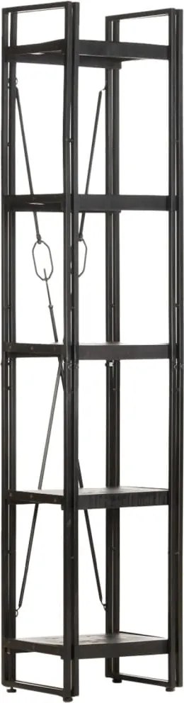 vidaXL Estante com 5 prateleiras 40x30x180 cm mangueira maciça preto