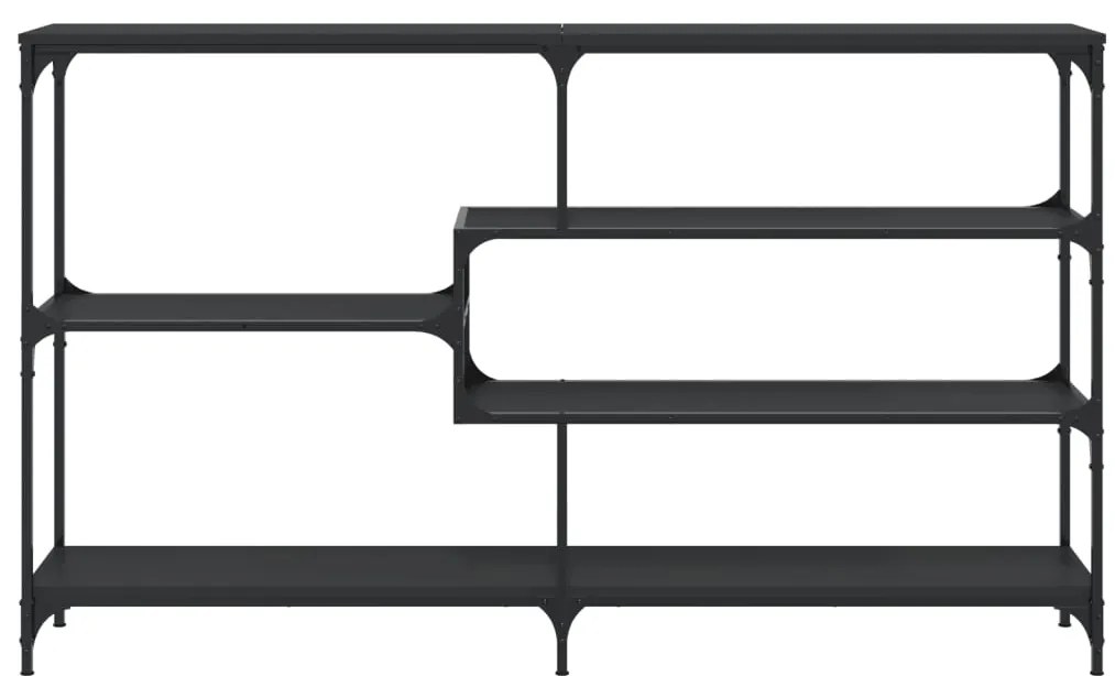 Mesa consola 160x32x95 cm derivados de madeira preto