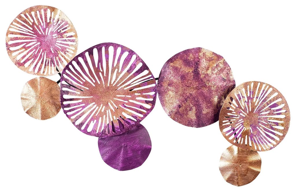 Acessório Decorativo de Parede em Metal Bys-4017 – Multicolor – 74 x 3