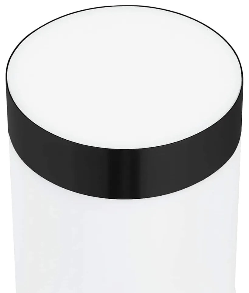 Luminária de parede externa vidaXL com sensor Aço inoxidável Preto IP4