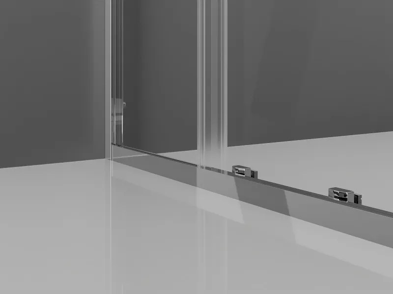 Mexen Exo-S Duo cabine de duche quadrada de correr 90 x 90 cm, transparente, cromo - 8111-090-090-01-00