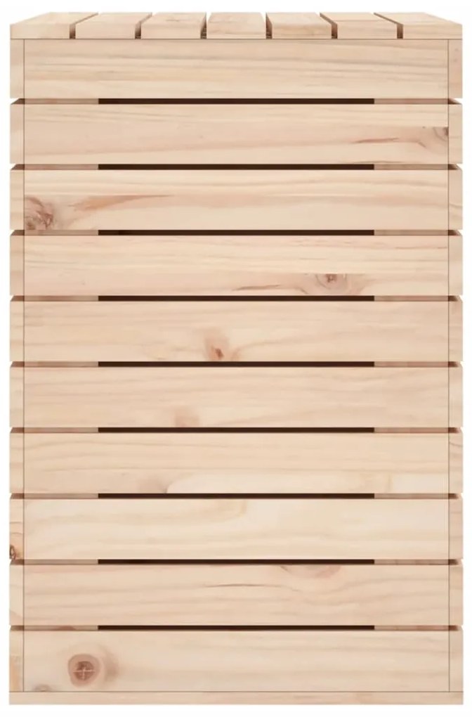 Cesto de roupa suja 88,5x44x66 cm madeira de pinho maciça