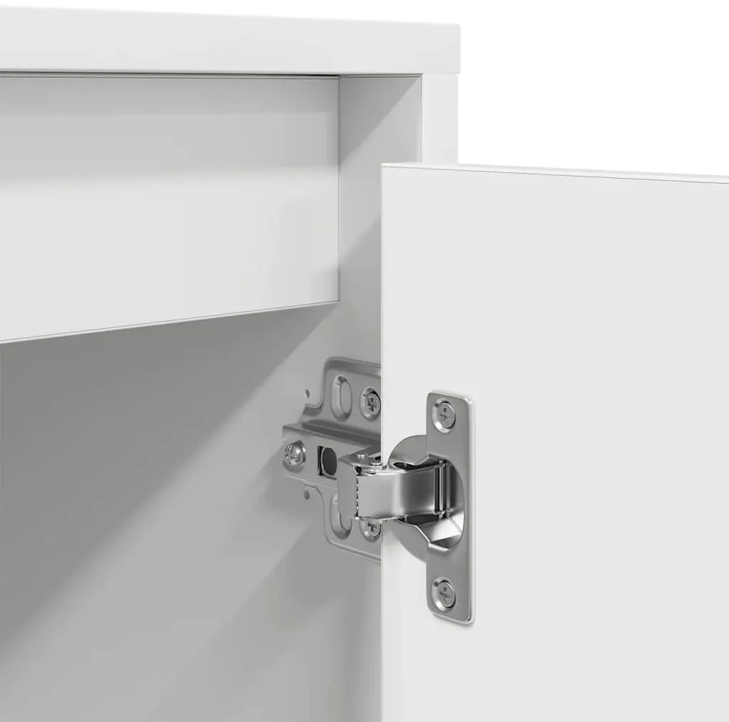 Móvel de TV com luzes LED 160,5x41x50 cm branco