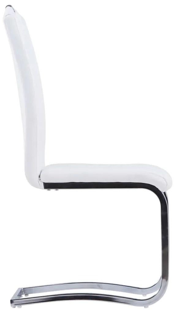 7 pcs conjunto de jantar couro artificial branco