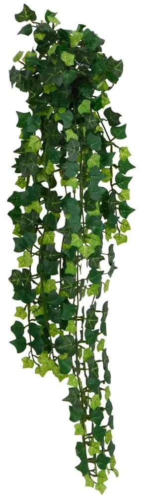 vidaXL Plantas suspensas artificiais 12 pcs 339 folhas 90 cm verde
