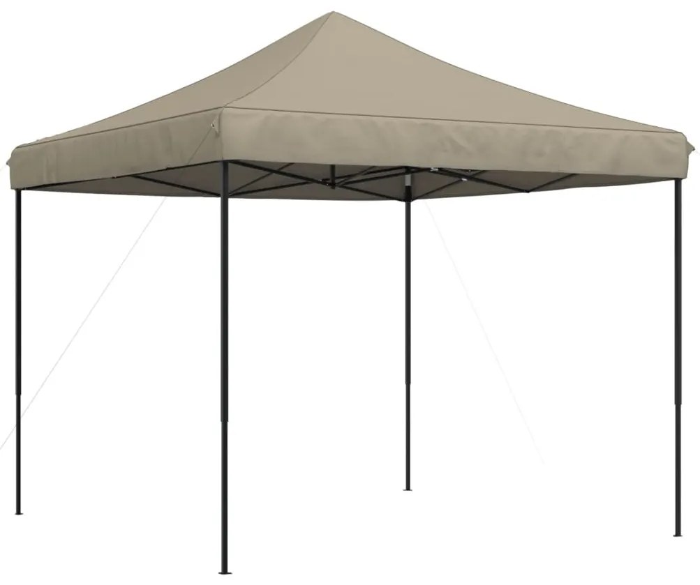 Tenda p/ festas pop-up dobrável 292x292x315cm cinza-acastanhado