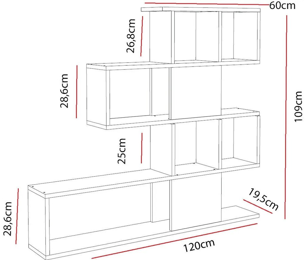 Estante Karlin – Branco – 120x109x19,5 cm
