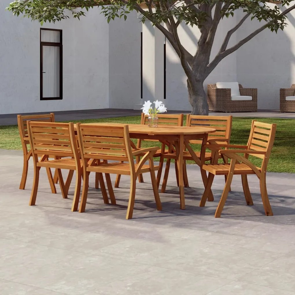 vidaXL Mesa de jardim 200x90x75 cm madeira de acácia maciça