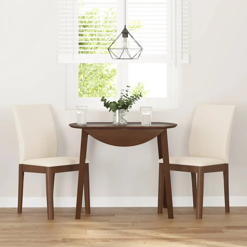 Cadeiras de jantar com almofadões 2 pcs madeira maciça castanho