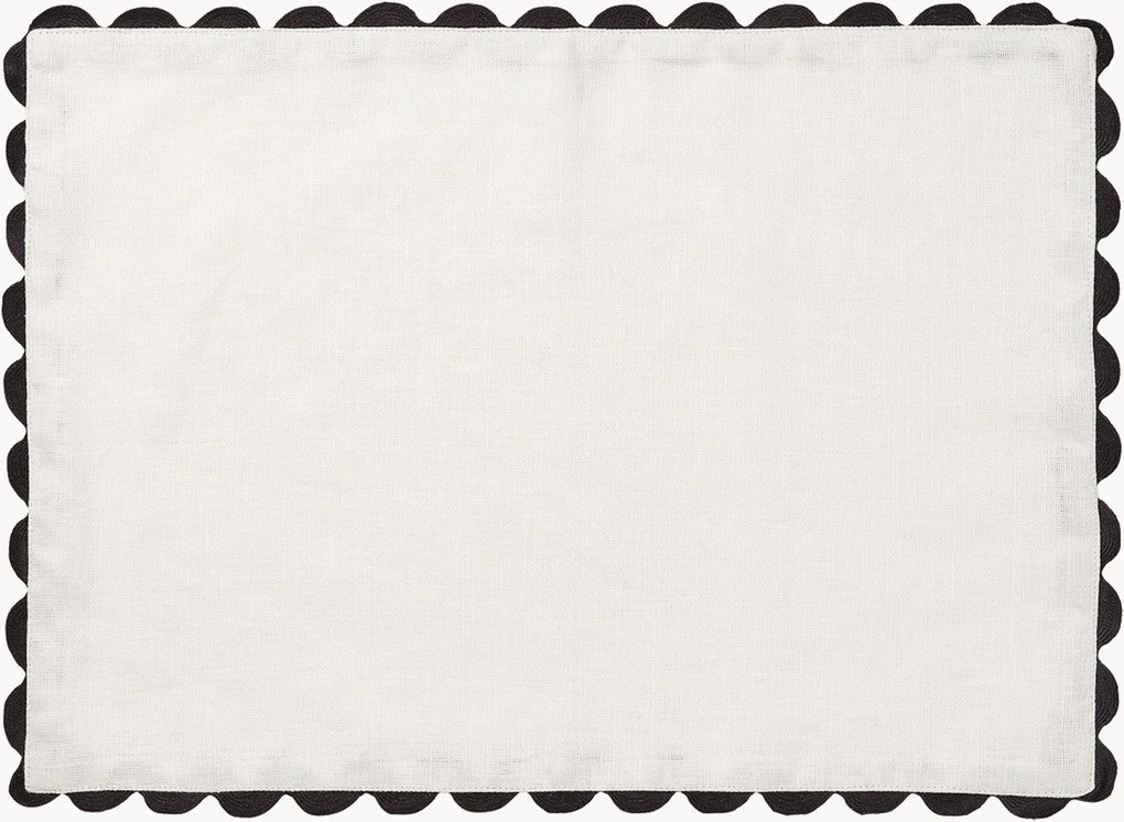 Individuais de mesa em linho artesanal Willow