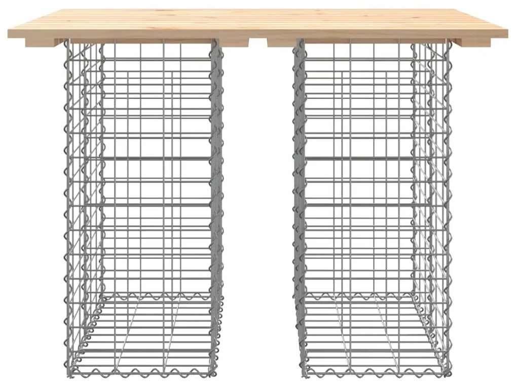 Banco de jardim c/ design gabião 100x70x72 cm pinho maciço