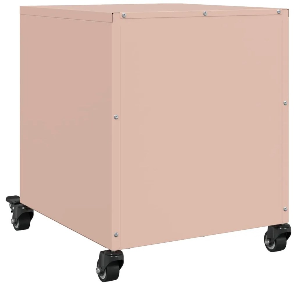 Mesa de cabeceira 36x39x43,5 cm aço rosa