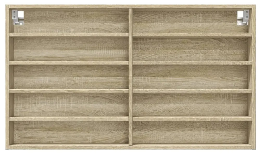 Armário vitrine 100x15x58 cm derivados madeira carvalho sonoma