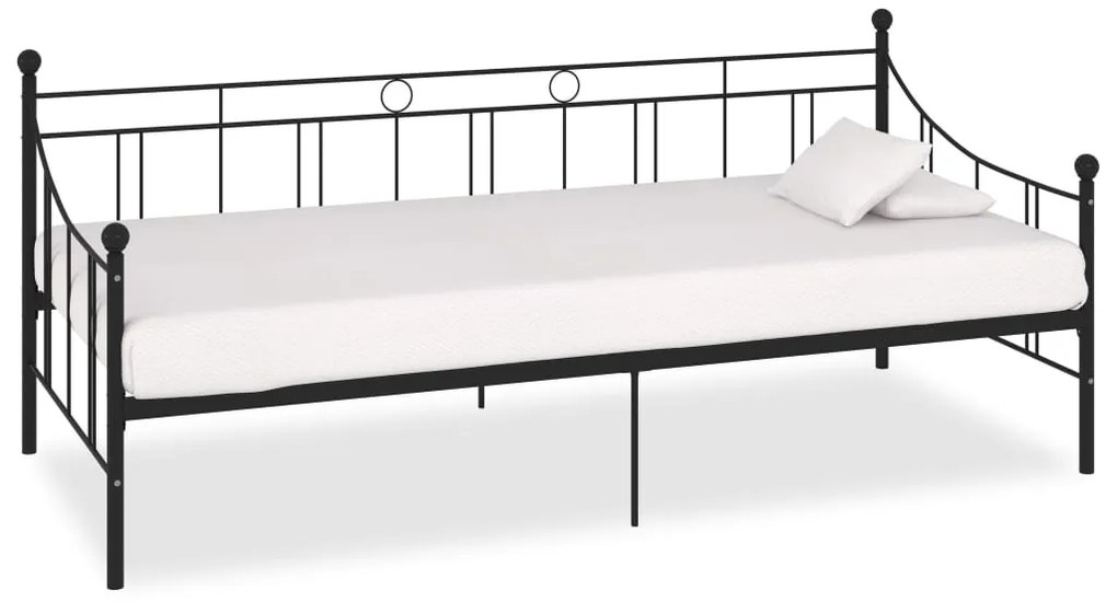 Estrutura sofá-cama 90x200 cm metal preto