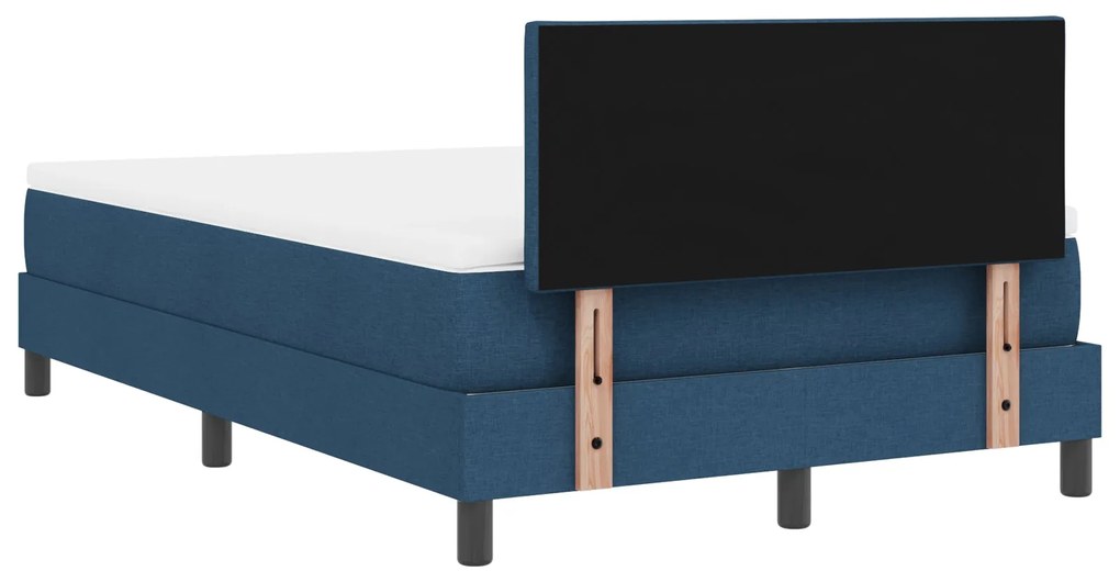 Cama Box Spring com Colchão Azul 120x200 cm Tecido