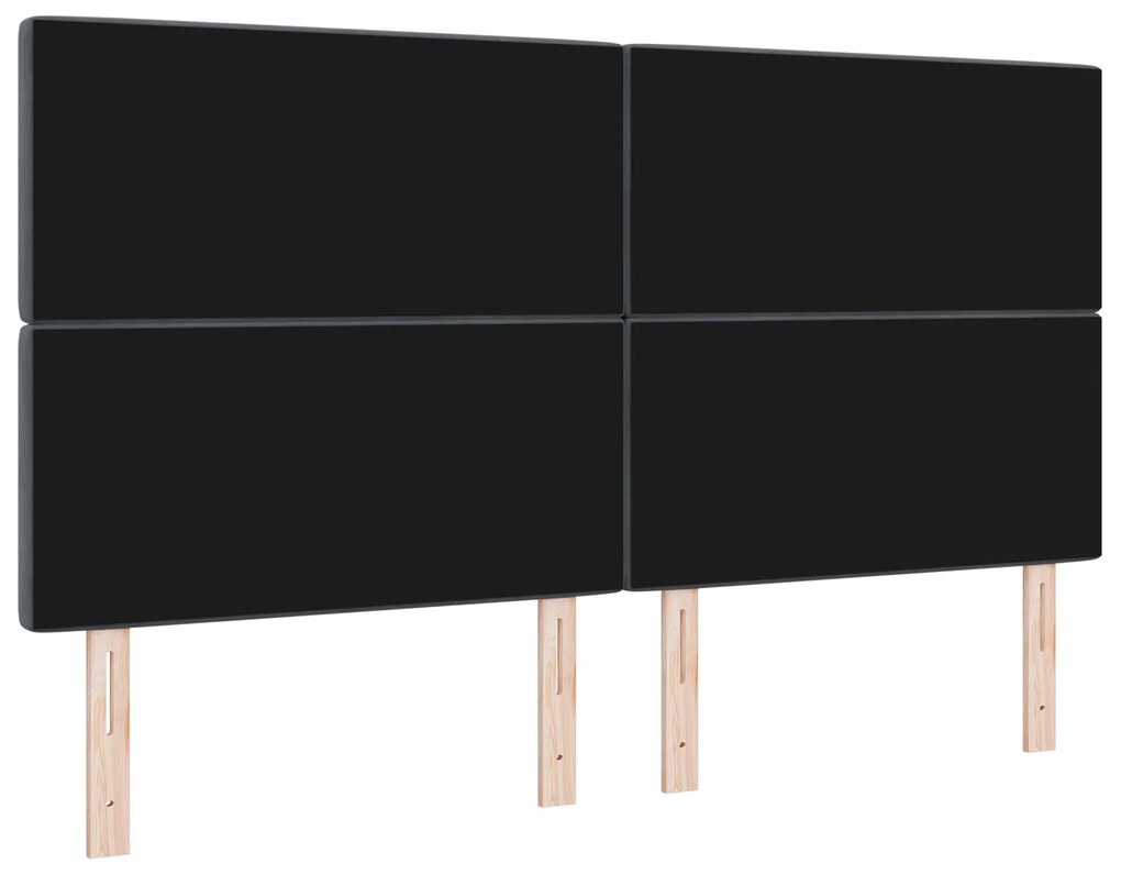 Cabeceira com Botões de Cristal em Veludo Cinza Escuro 180 cm