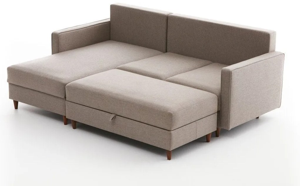 Sofá de Canto Eva – Creme – 210x82x195 cm