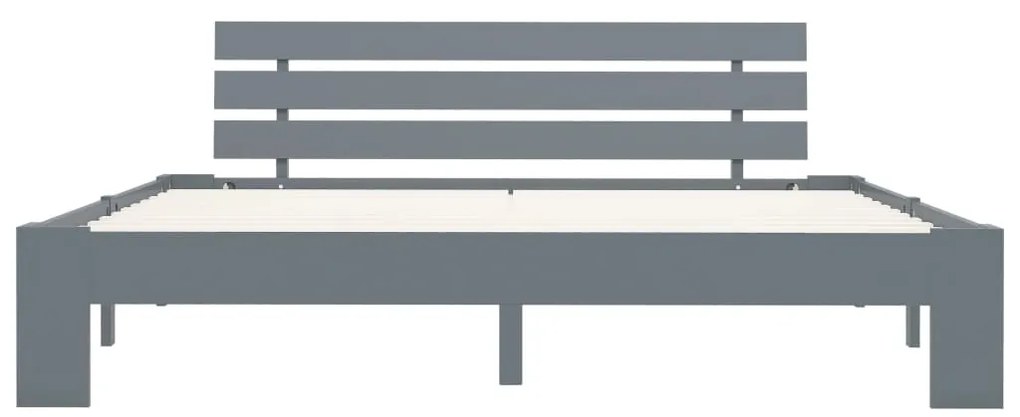 Estrutura de cama 180x200 cm pinho maciço cinzento