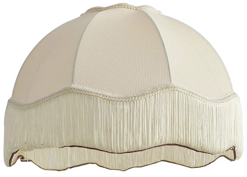 Abajur de tecido bege com interior branco 45/15/21,5 - Heritage Retro