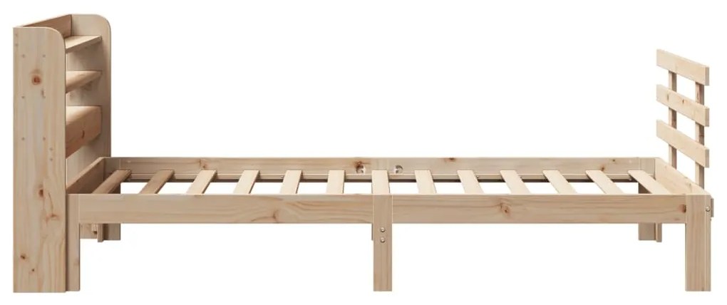 Estrutura de cama com cabeceira 90x190 cm pinho maciço