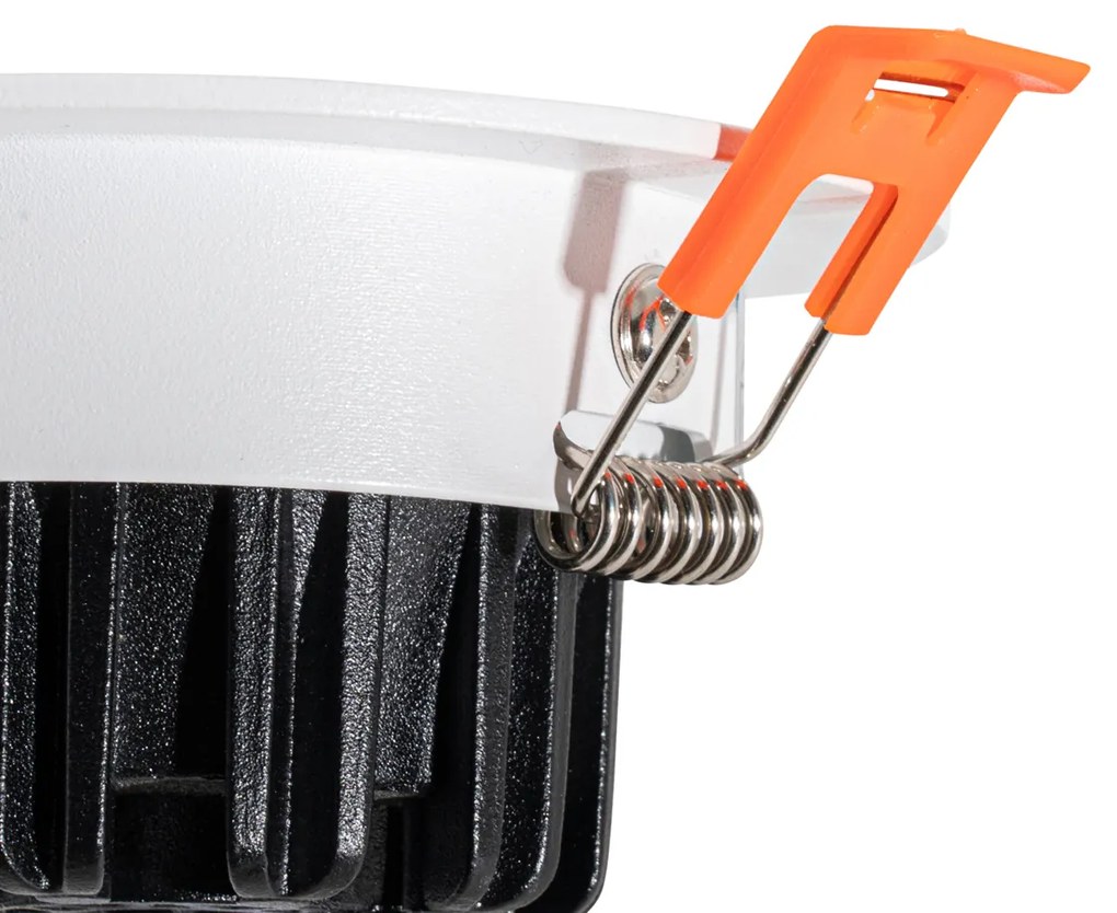 Foco embutido branco 6,8 cm incl. LED 545 lm regulável IP23 - Gaius