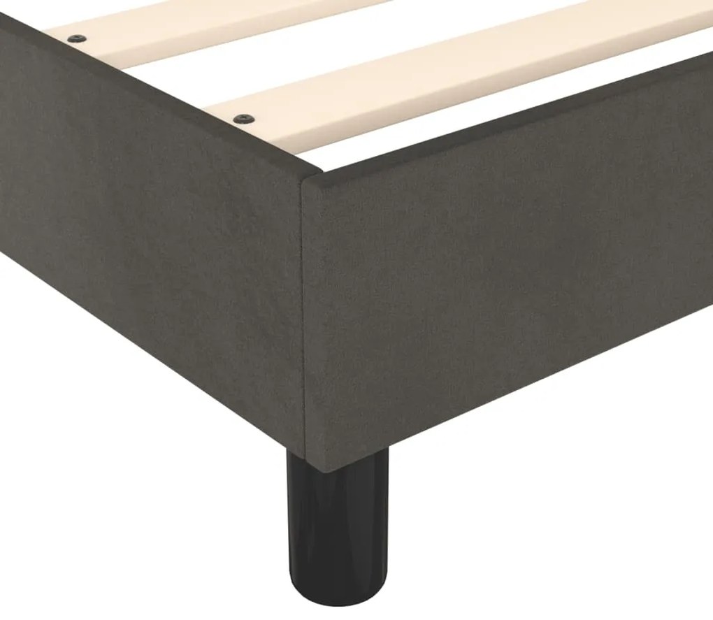 Estrutura de cama sem colchão 160x200 cm veludo cinzento-escuro