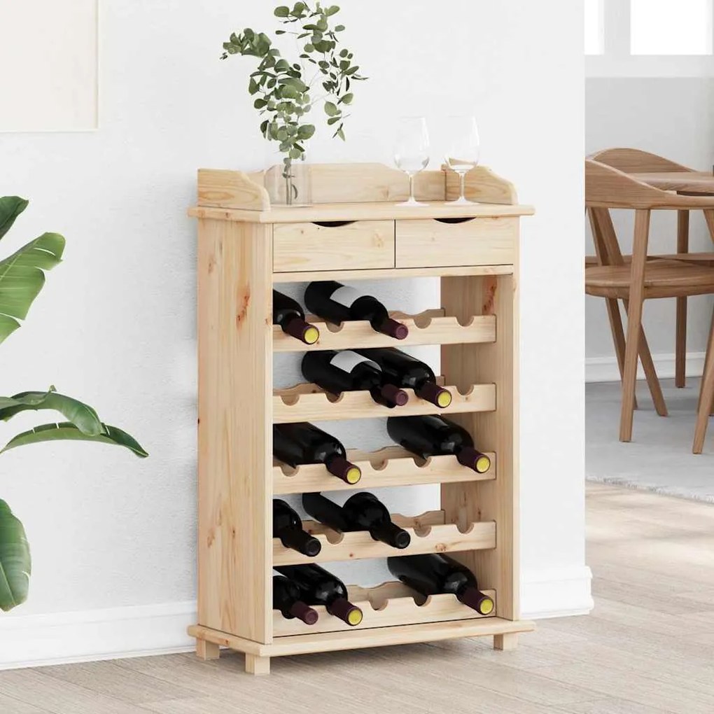 Acessório para Vinho vidaXL 90x60x30 cm Madeira Sólida de Pinho