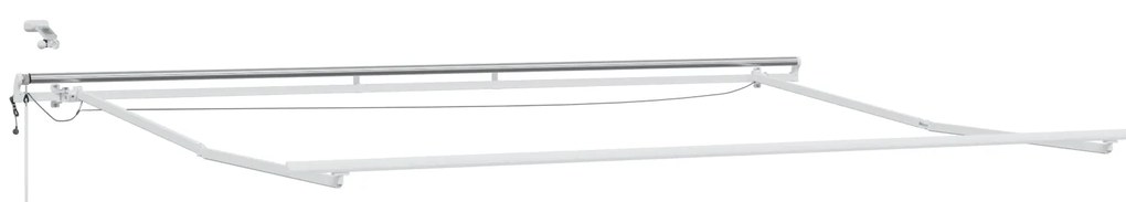 Toldo Retrátil Automático vidaXL com LED Branco 500x300 cm