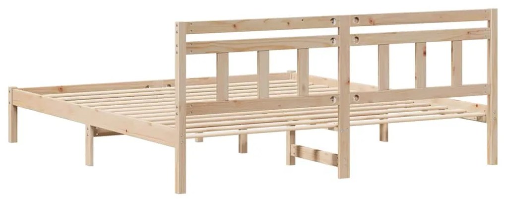 Estrutura da Cama Castanho 180 x 200 cm Madeira de Pinheiro