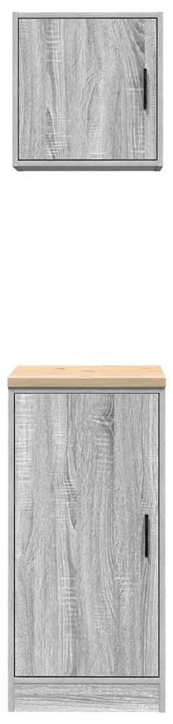 Armários de garagem 2 pcs derivados de madeira cinzento sonoma